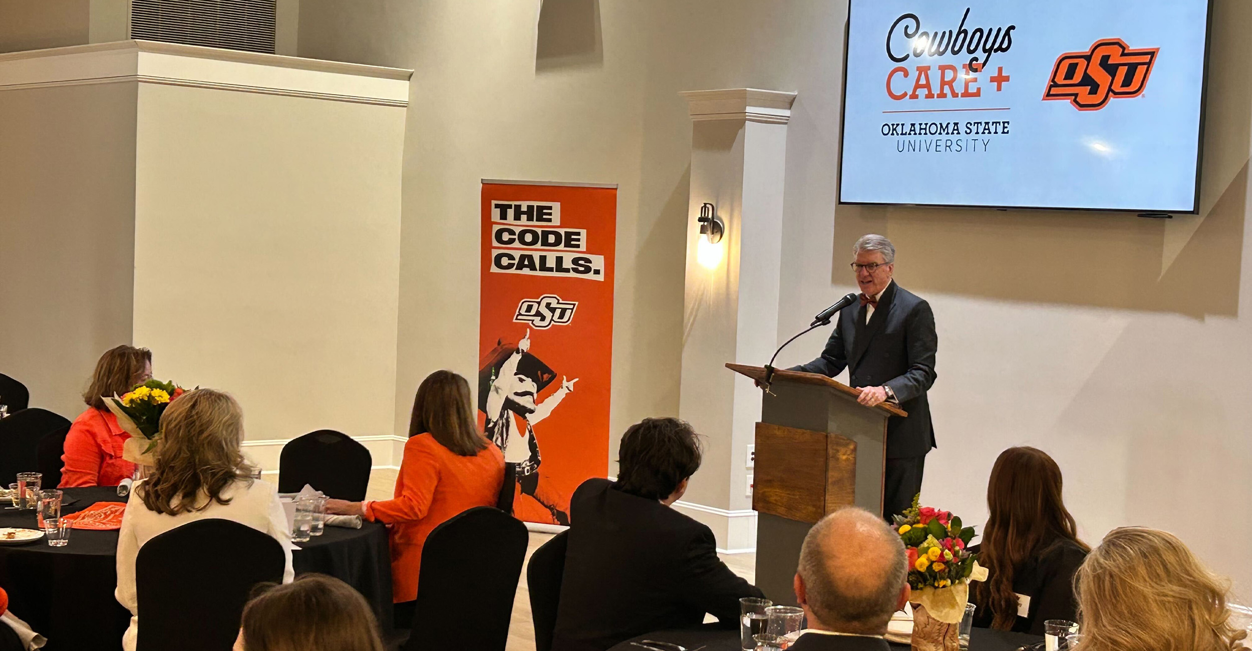 President Hess presentation banner