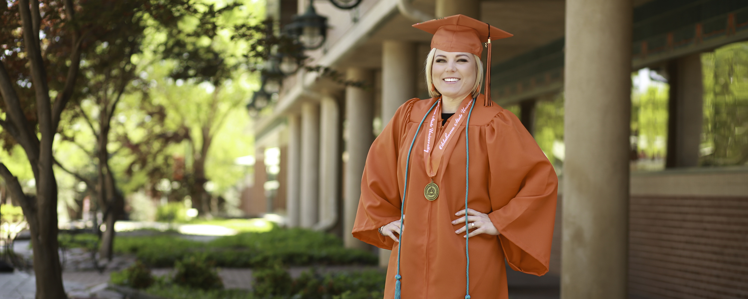 Abby McElroy, Orange Gown recipient for the College of Professional Studies. Abby McElroy, Orange Gown recipient for the College of Professional Studies.